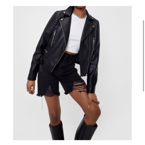 Bad Blood Faux Leather Moto Jacket - Picture 5 of 8